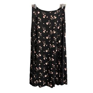 Reformation Black Floral Back Zip Women's Skirt Size 10